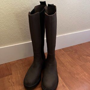 Timberland cortina valley tall boots in dark brown grain